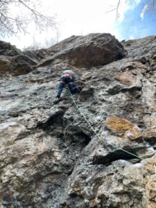 タクト　ロッククライミング　洞爺湖　北海道　義経岩　